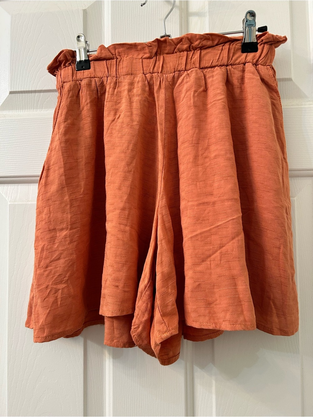 NWT Kith High-Waist Paperbag Shorts in Rust